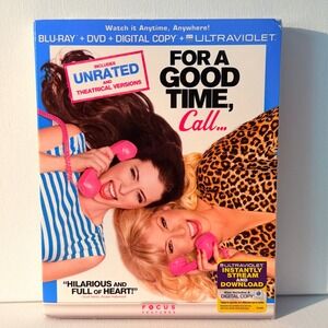 For a Good Time Call Blu-ray DVD Unrated Theatrical Comedy Movie Slipcover NEW